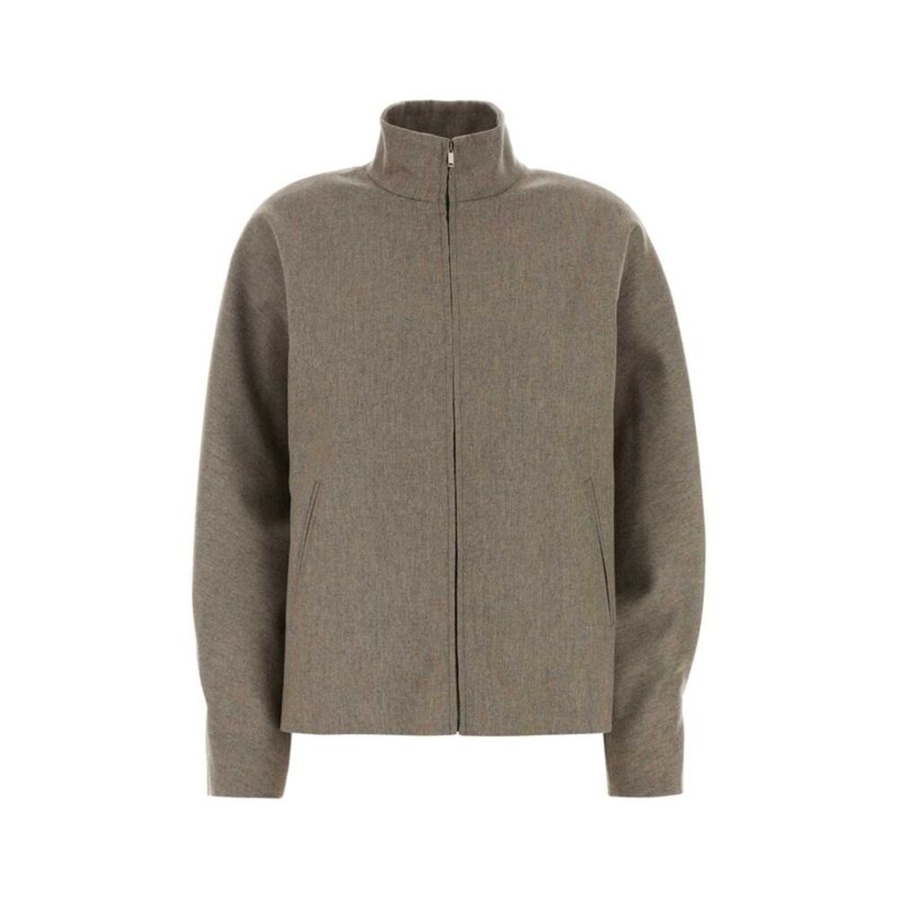 Pt Torino Women Dove Grey Wool Blend Hiromi Jacket